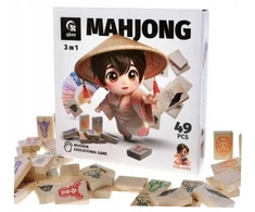 Vilde Bez Marki Medinis Mahjong stalas, 49 vnt