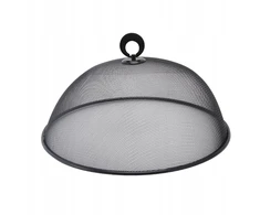 Bez Marki Metalinio tinklinio ekrano maisto dangtelis Daugkartinis 28 cm daugkartinio naudojimo kupolinis juodas ekranas