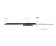 Bez Marki Metalinis rašiklis su lazeriu ir Led žibintuvėliu