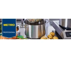 Bez Marki METRO PROFESSIONAL Puodas aukštas ze stali nierdzewnej średnica 24 cm 6,5 l