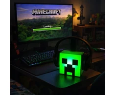 Bez Marki Minecraft Creeper Led naktinė lemputė + ausinių stovas 2in1
