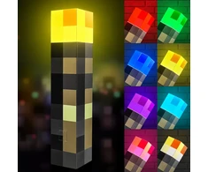 Bez Marki MineTorch LED žibintuvėlis RGB 7 spalvų USB-C, skirtas RGB žaidimams sienoje