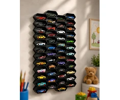 Bez Marki Modulinė lentynėlė HEXHIVE spyruoklėms 1:64 + FREE HOT WHEELS AUTO