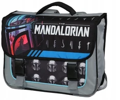 Bez Marki Mokyklinė rankinė 38 cm – Žvaigždžių karai / The Mandalorian | Juoda ir pilka | Bagtroteris