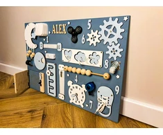 Bez Marki Montessori Busy Board sensorinė lenta, didelė, 60x40, smagi