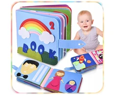 Bez Marki MONTESSORI UGDOMOJI KNYGA JAUTIMO KNYGA VAIKAMS SU VELCRO