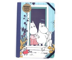Bez Marki Moomins A5 užrašų knygelė su trintuku Mama, Tėtis ir Mažasis Mi
