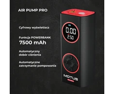 Bez Marki Motus Airpump Pro Raudona - elektrinis kompresorius su manometru, 96w