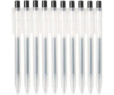 Bez Marki MUJI Długopis żelowy juoda 0.5mm 10 vnt do pisania rysowania szkicowania