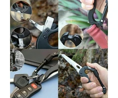 Bez Marki MULTITOOL SHARP KARABININĖ PEILIS 6IN1 SURVIVAL