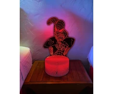 Bez Marki Naktinė lempa 3D BIURKO DLA DZIECI SPIDER MAN LED 7 KOLOR USB RGB Pultas