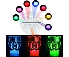 Bez Marki Naktinė lempa 3D FC BARCELONA HERB LED 16 KOLORÓW PODSTAWKA USB + Pultas