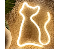 Bez Marki Naktinė lempa DZIECIĘCA NEON KOT OZDOBA LED CIEPŁY Baltas USB BATERIE