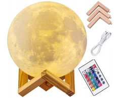 Bez Marki Naktinė lempa KSIĘŻYC 3D LED Pultas MOONLIGHT XXL LAMPA MOON DO SYPIALNI