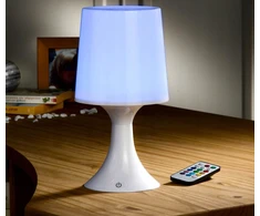 Bez Marki Naktinė lempa LAMPA STOŁOWA NA SZAFKĘ NOCNĄ KOLOROWA LED RGB + Pultas