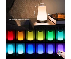 Bez Marki Naktinė lempa LED RGB ŚCIEMNIANA DLA DZIECI Z CZUJNIKIEM DOTYKOWYM + Pultas