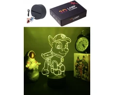 Bez Marki Naktinė lempa NEON AKRYL DEKORACJA 3D LED RGB ROCKY PSI PATROL + Pultas