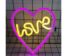 Bez Marki Naktinė lempa NEON POKÓJ DZIECIĘCY SERCE LOVE LED ŚLUB DEKORACJA USB BATERIE