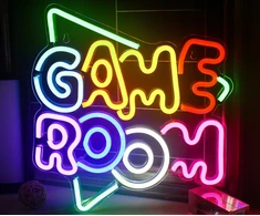 Bez Marki Napis LED GAME ROOM su žalia ramką do pokoju Gamera Gadżety gamingowe