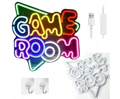Bez Marki Napis LED GAME ROOM su žalia ramką do pokoju Gamera Gadżety gamingowe