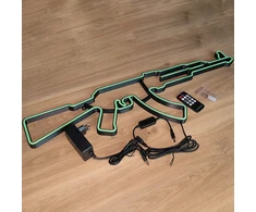 Bez Marki Neon LED Karabin AK-47 LEDEON, neon na ścianę wybór koloru + pilot NEMOKAMAI