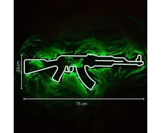 Bez Marki Neon LED Karabin AK-47 LEDEON, neon na ścianę wybór koloru + pilot NEMOKAMAI