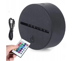 Bez Marki NEONINĖ NAKTINĖ LEMPA AKRILINĖ 3D DEKORACIJA HOLOGRAMOS LED RGB LOGOTIŠKAS PS5 + NUOTOLINIO KONTROLĖ
