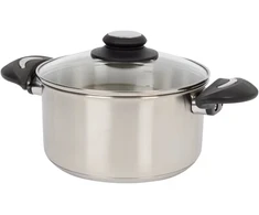 Bez Marki Nerūdijančio plieno puodas su stikliniu dangčiu 22cm 3,5L Sola