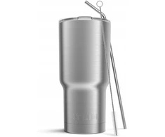 Bez Marki Nerūdijančio plieno terminis kelioninis puodelis su šiaudeliais 850 ml