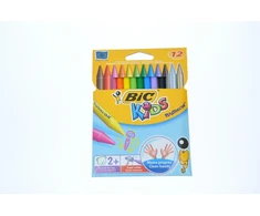 Bez Marki NIEŁAMLIWE KREDKI ŚWIECOWE vaikams 2+ BiC Kids KREDKI 12 KOLORÓW komplektas