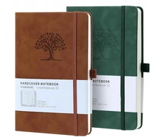 Bez Marki NOTEBOOK A5 2 Vnt. DIENORAŠČIO ŽURNALAS KIETAS NEŠINIŲ KNYGELIS RUDA