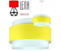 Bez Marki Nowoczesna Lampa wisząca sufitowa, żyrandol abażur geltona 40cm BOHO