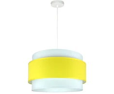 Bez Marki Nowoczesna Lampa wisząca sufitowa, żyrandol abażur geltona 40cm BOHO