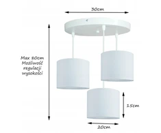Pakabinamas šviestuvas Bez Marki Nowoczesna Lampa wisząca sufitowa żyrandol, modny abażur 20cm pilka Led