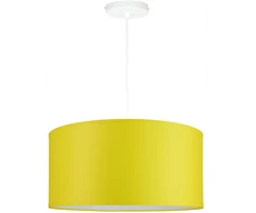 Pakabinamas šviestuvas Bez Marki Nowoczesna Lampa wisząca sufitowa żyrandol geltona słoneczny abażur 40cm Led