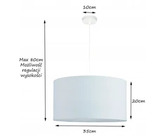 Bez Marki Nowoczesna Lampa wisząca sufitowa mėlyna abażur 35cm żyrandol, salon,