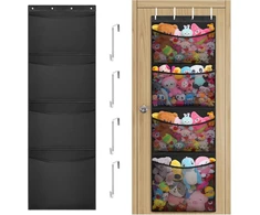 Bez Marki ORGANIZER PLUSZAKÓW 166X58CM 4 KIESZENIE ZAWIESZANY NAD DRZWI
