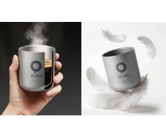 Gertuvė OutIn Titanium Cup 220 ml sidabrinė