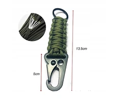 Bez Marki Paracord karabinas raktų pakabukas lauko reikmenims