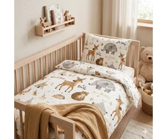 Bez Marki Patalynė Dziecięca Bawełniana do Łóżeczka Safari Las Boho Premium 90x120 cm