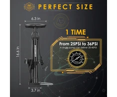 Bez Marki Pėdinė dviračio pompa su manometru, 42cm