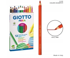 Bez Marki Pieštukai GIOTTO MEGA 12sp F225600 FILA