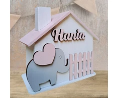 Bez Marki PIGGY BANK su pavadinimu KRIKŠTO JUbiliejaus GIMTADIENIS Piggy bankkas su graviravimu