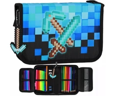 Bez Marki PIORNIK MINECRAFT Z WYPOSAZENIEM SZKOLNY PODWOJNY PIKSELE Žaidimas DLA CHLOPCA