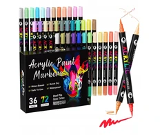 Bez Marki Pisaki akrylowe 36 vnt 72 dwustronne wodoodporne do DIY