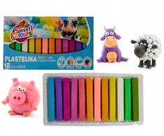 Bez Marki Plastelinos rinkinys vaikams, 12 pastelinių spalvų, minkšta