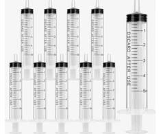 Bez Marki PLASTIKINIAI ŠVIRKŠTAI 10 Vnt. 5 ml DAUGIAUSIOS DIDELĖS DALYTUVAI