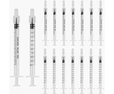 Bez Marki PLASTIKINIAI ŠVIRKŠTAI 16 Vnt. 1ml DOZUOJAMOSIOS SKARTELĖS BE adatų