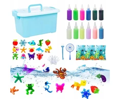 Bez Marki PLASTIKOS PASTA VAIKAMS KŪRYBINIS VANDENS GELŲ RINKINYS „Pasidaryk pats“ „AQUA GEL“ formelių
