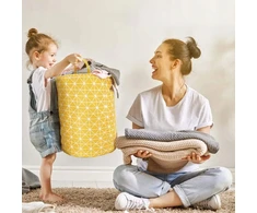 Bez Marki POJEMNIK KOSZ NA PRANIE ZABAWKI POJEMNY WOREK sulankstomas DUŻY XL 60l 40x50cm